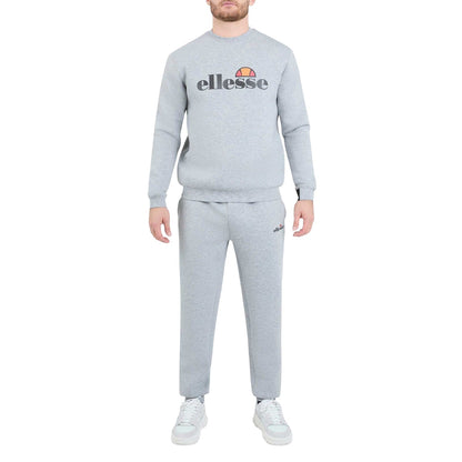Light Grey Marl - Side - Ellesse Mens Sirtori Jogging Bottoms