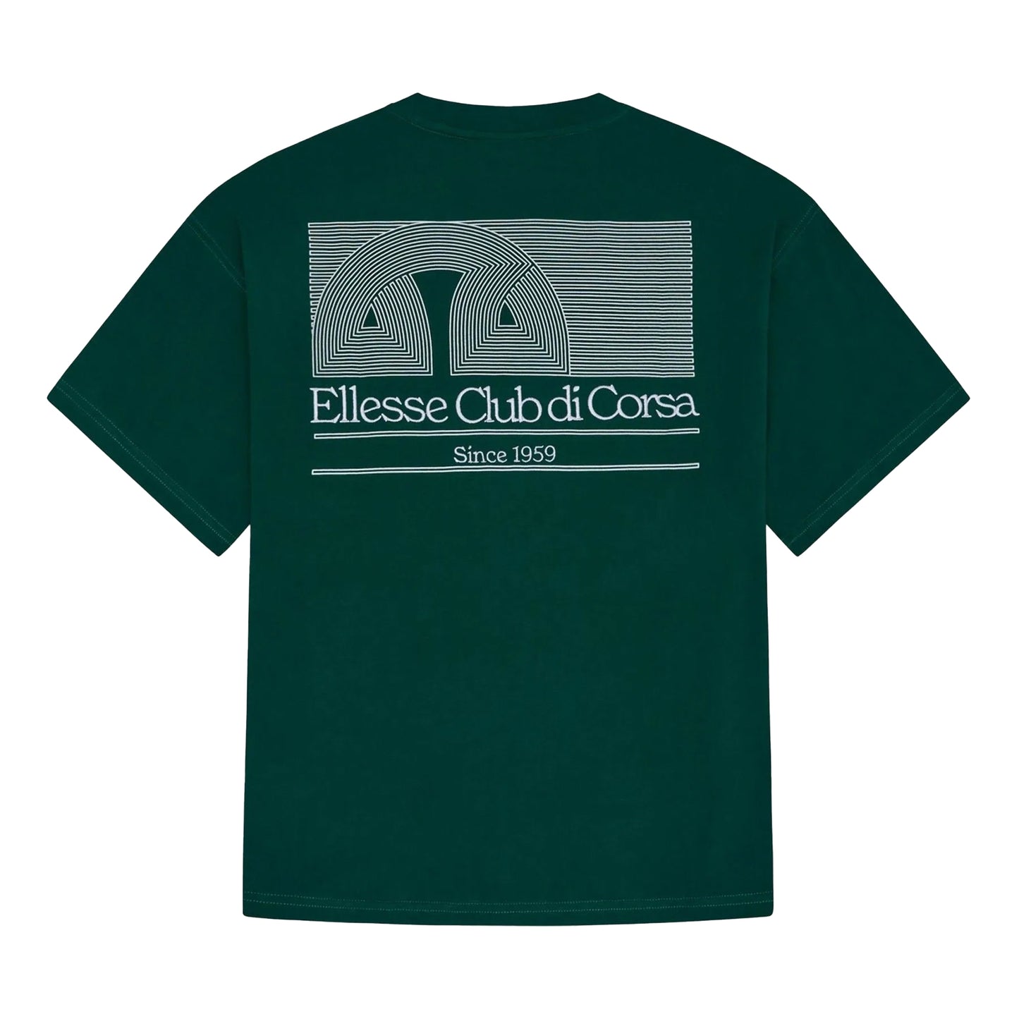 Dark Green - Back - Ellesse Mens Club Di Corsa T-Shirt