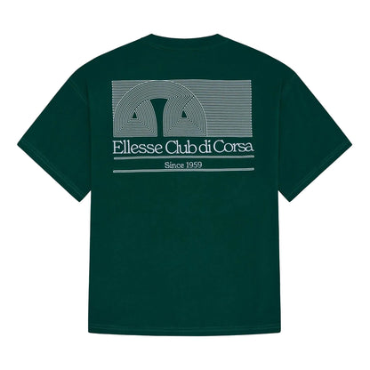 Dark Green - Back - Ellesse Mens Club Di Corsa T-Shirt