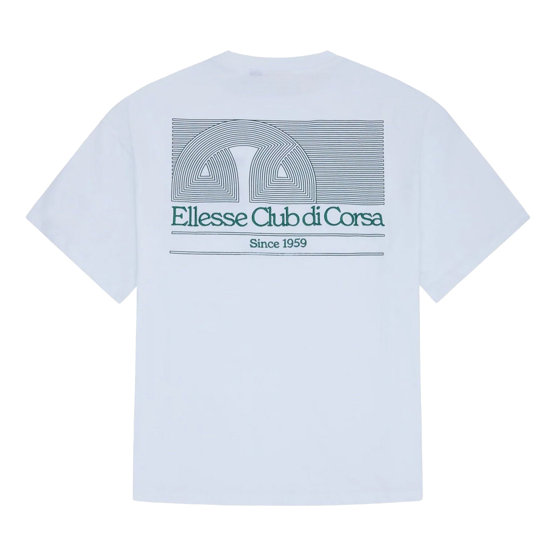 White - Back - Ellesse Mens Club Di Corsa T-Shirt