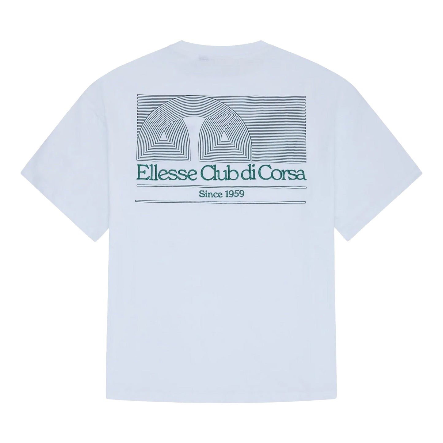 White - Back - Ellesse Mens Club Di Corsa T-Shirt