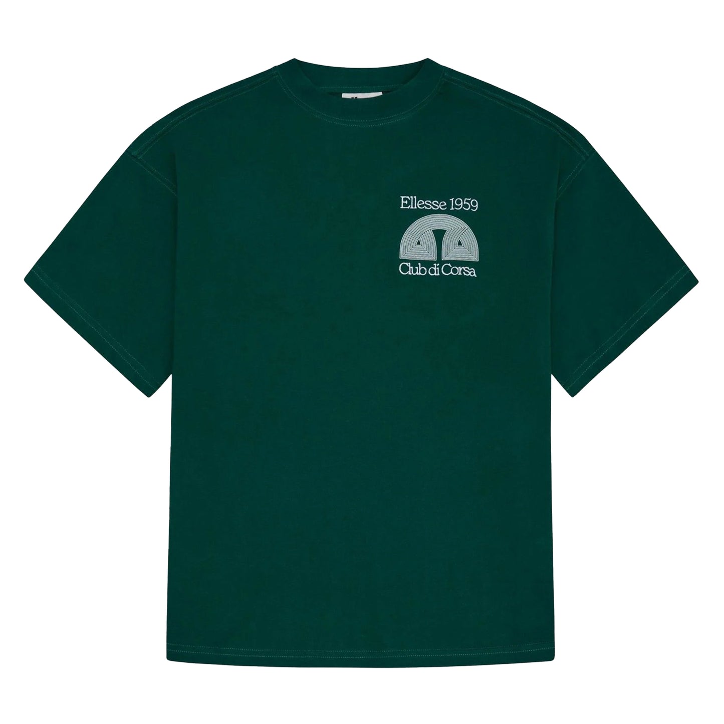Dark Green - Front - Ellesse Mens Club Di Corsa T-Shirt