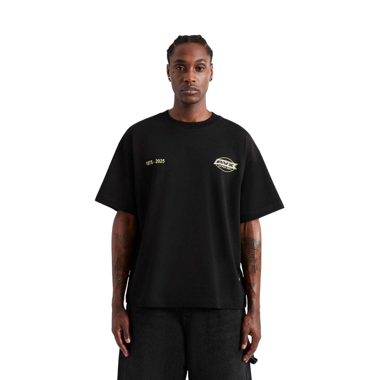 Black - Front - AVX Mens Convoy T-Shirt