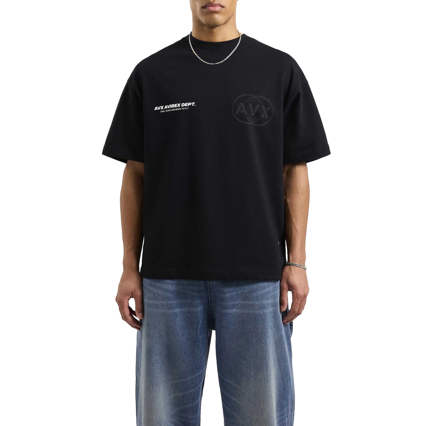 Black - Side - AVX Mens Endure Back Print T-Shirt