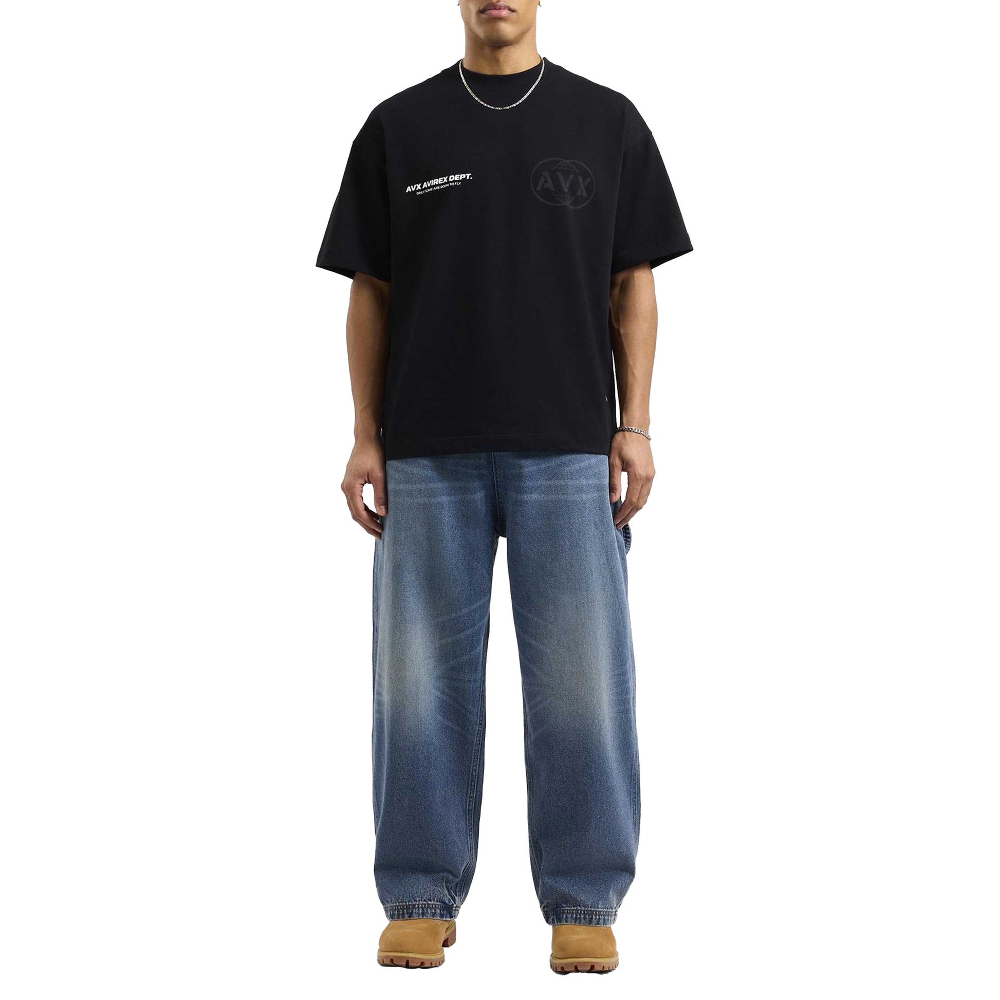 Black - Pack Shot - AVX Mens Endure Back Print T-Shirt