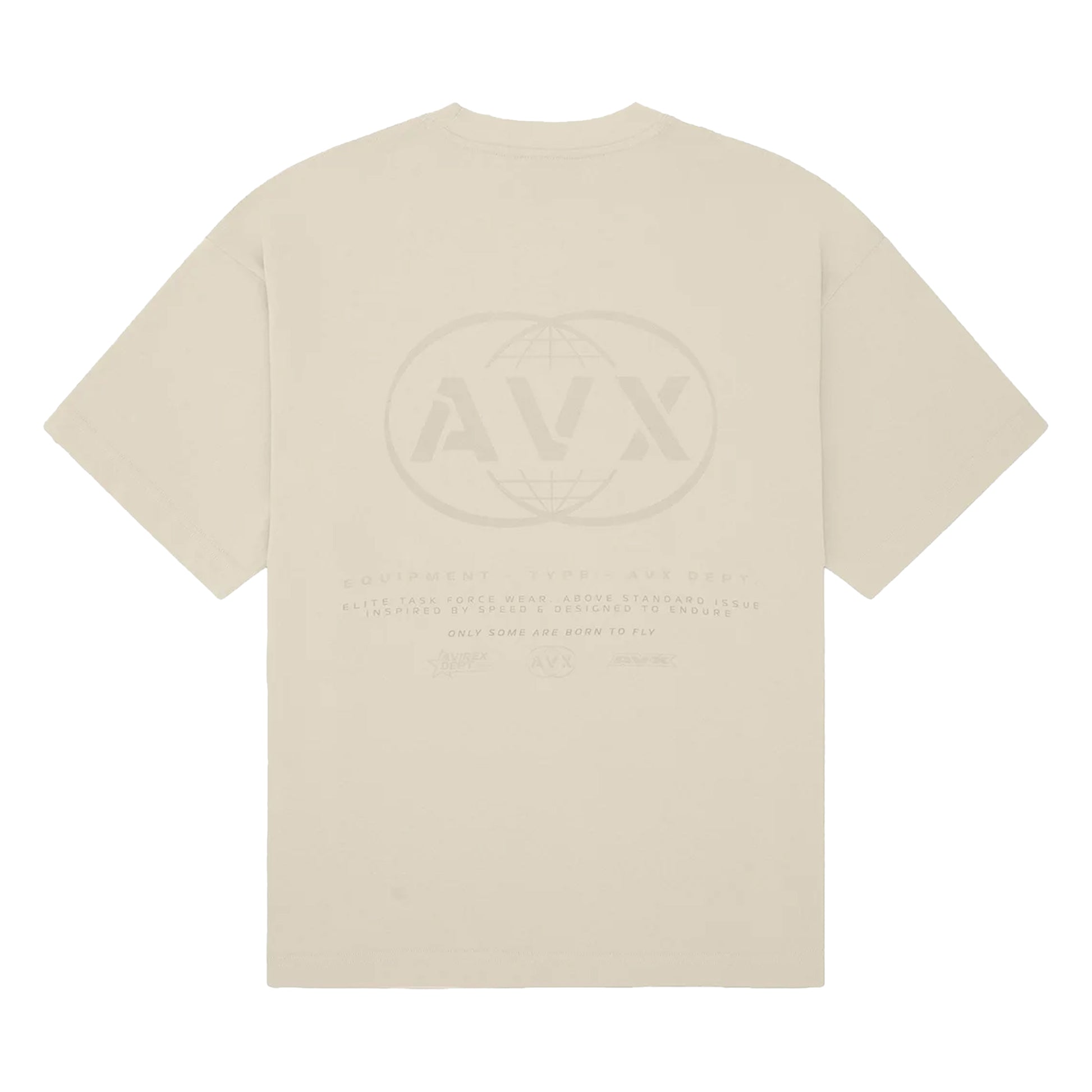 Sand - Back - AVX Mens Endure Back Print T-Shirt