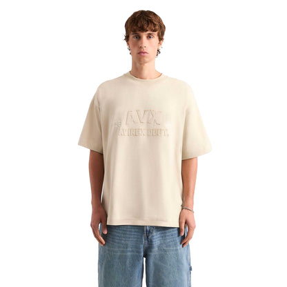 Sand - Front - AVX Mens Field T-Shirt