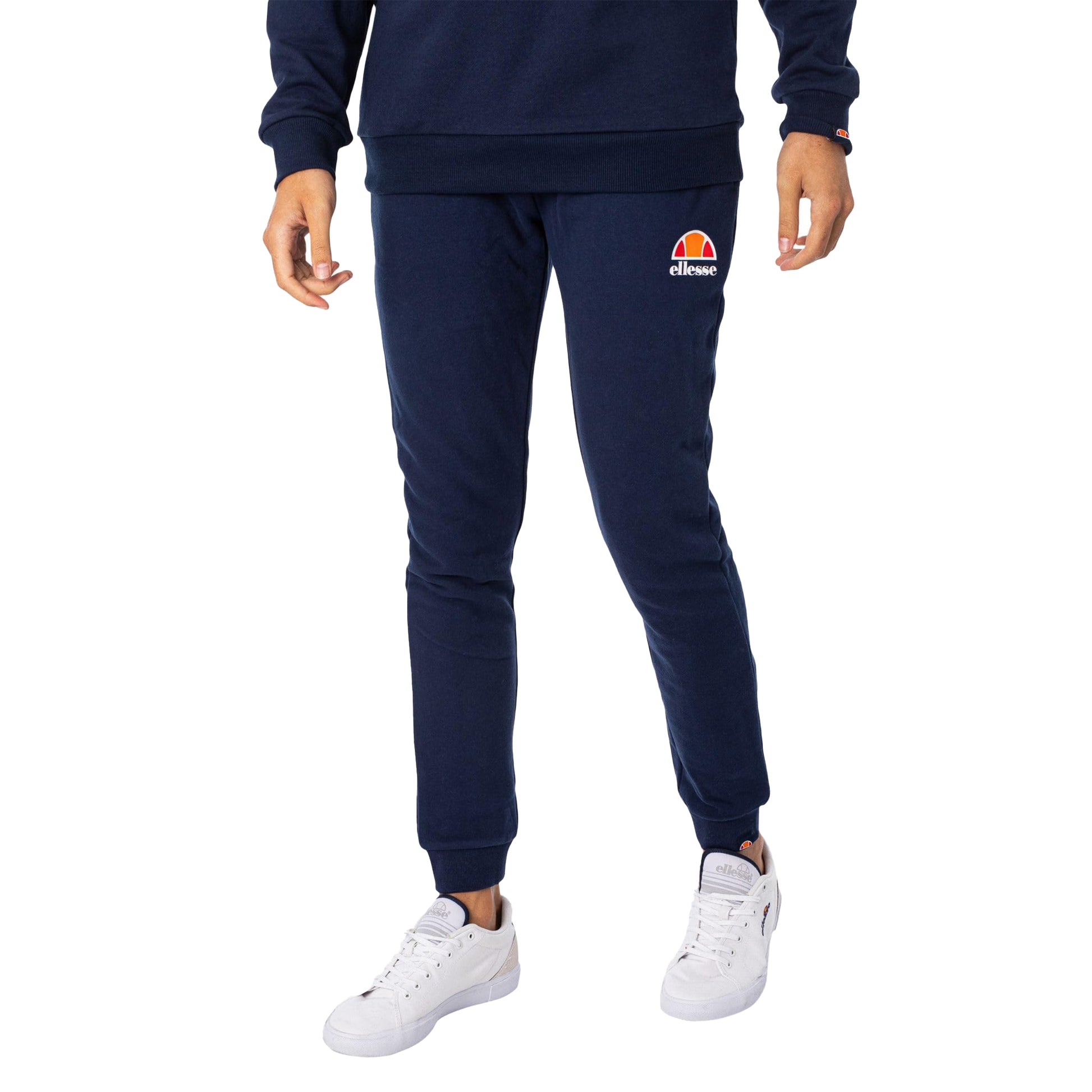 Navy - Side - Ellesse Mens Ovest Jogging Bottoms