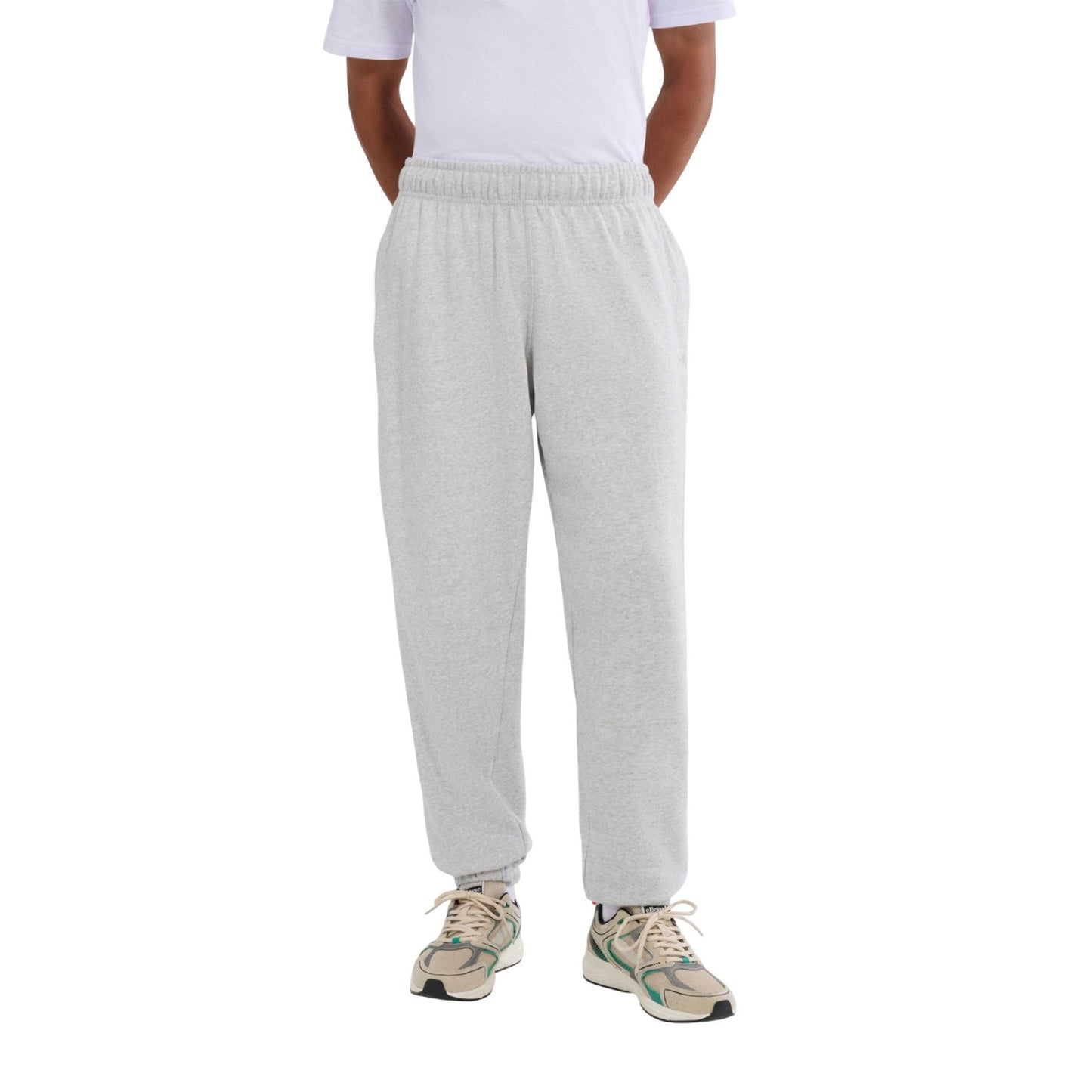 Light Grey Marl - Side - Ellesse Mens Pideura Jogging Bottoms
