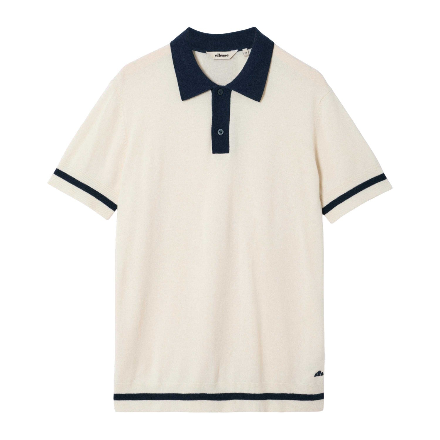Off White - Front - Ellesse Mens Tuccia Knitted Polo Shirt