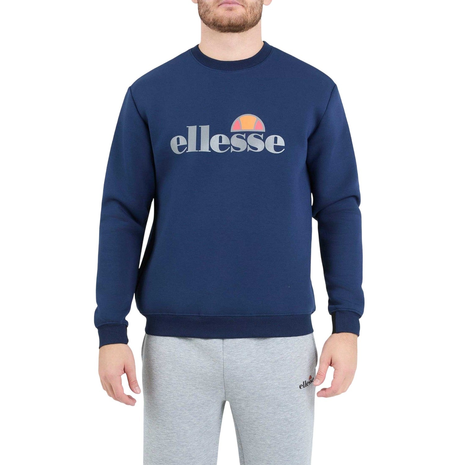 Navy - Side - Ellesse Mens Corvaro Sweatshirt