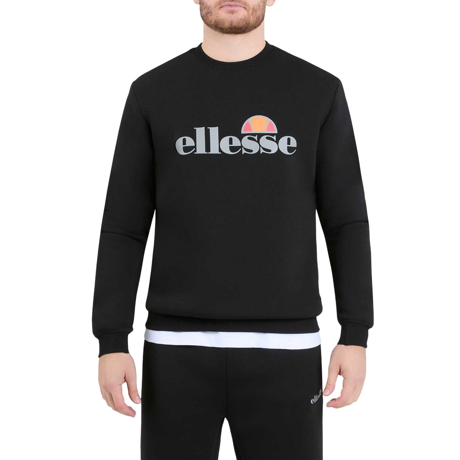 Black - Side - Ellesse Mens Corvaro Sweatshirt
