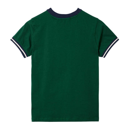 Dark Green - Back - Ellesse Boys Fratelli T-Shirt