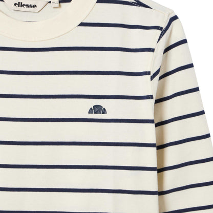 Off White - Side - Ellesse Boys Giancarlo Long-Sleeved T-Shirt