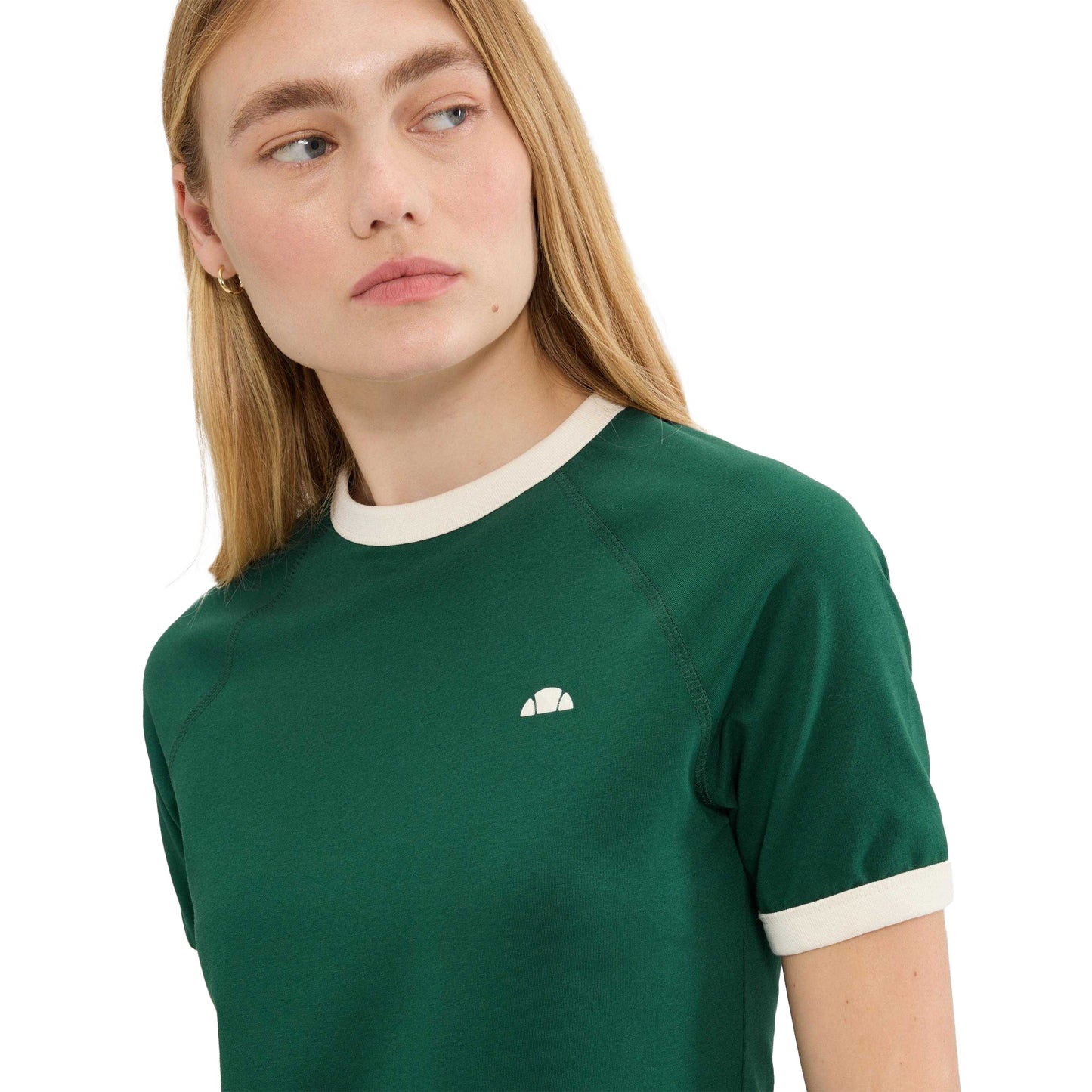 Dark Green - Side - Ellesse Womens-Ladies Etchemin Slim T-Shirt