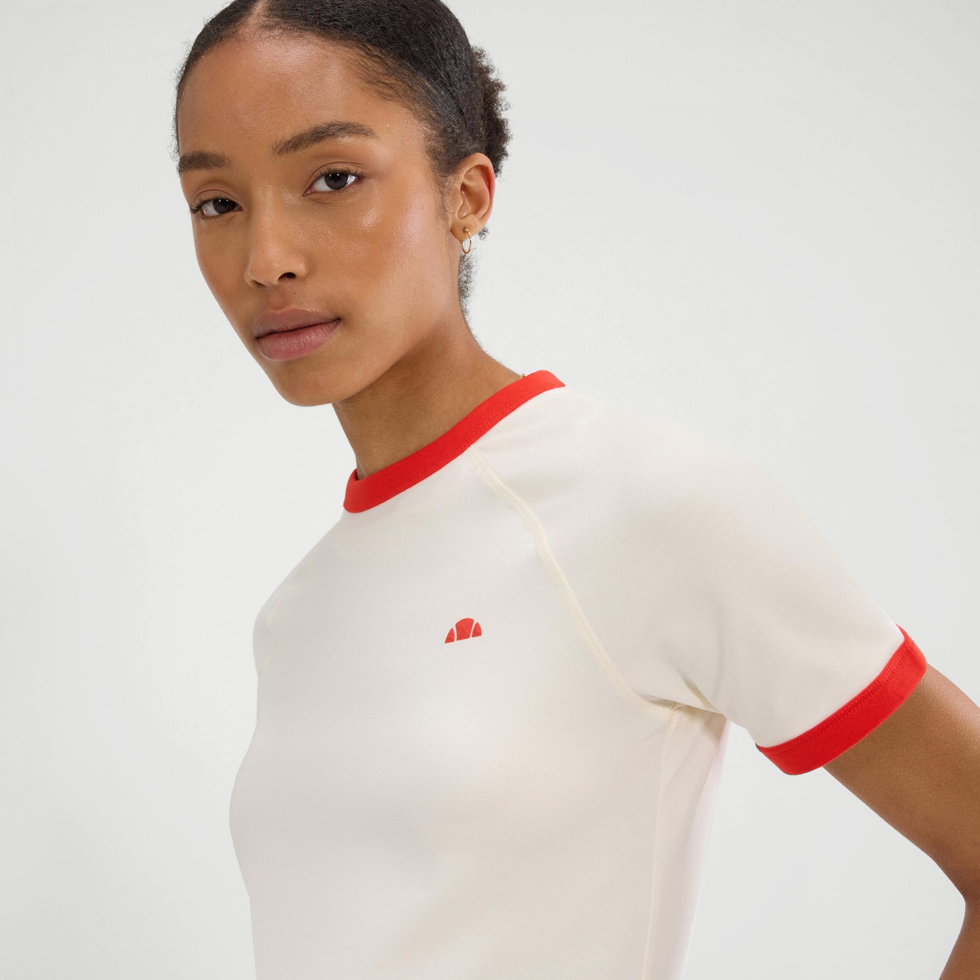 Off White - Side - Ellesse Womens-Ladies Etchemin Slim T-Shirt