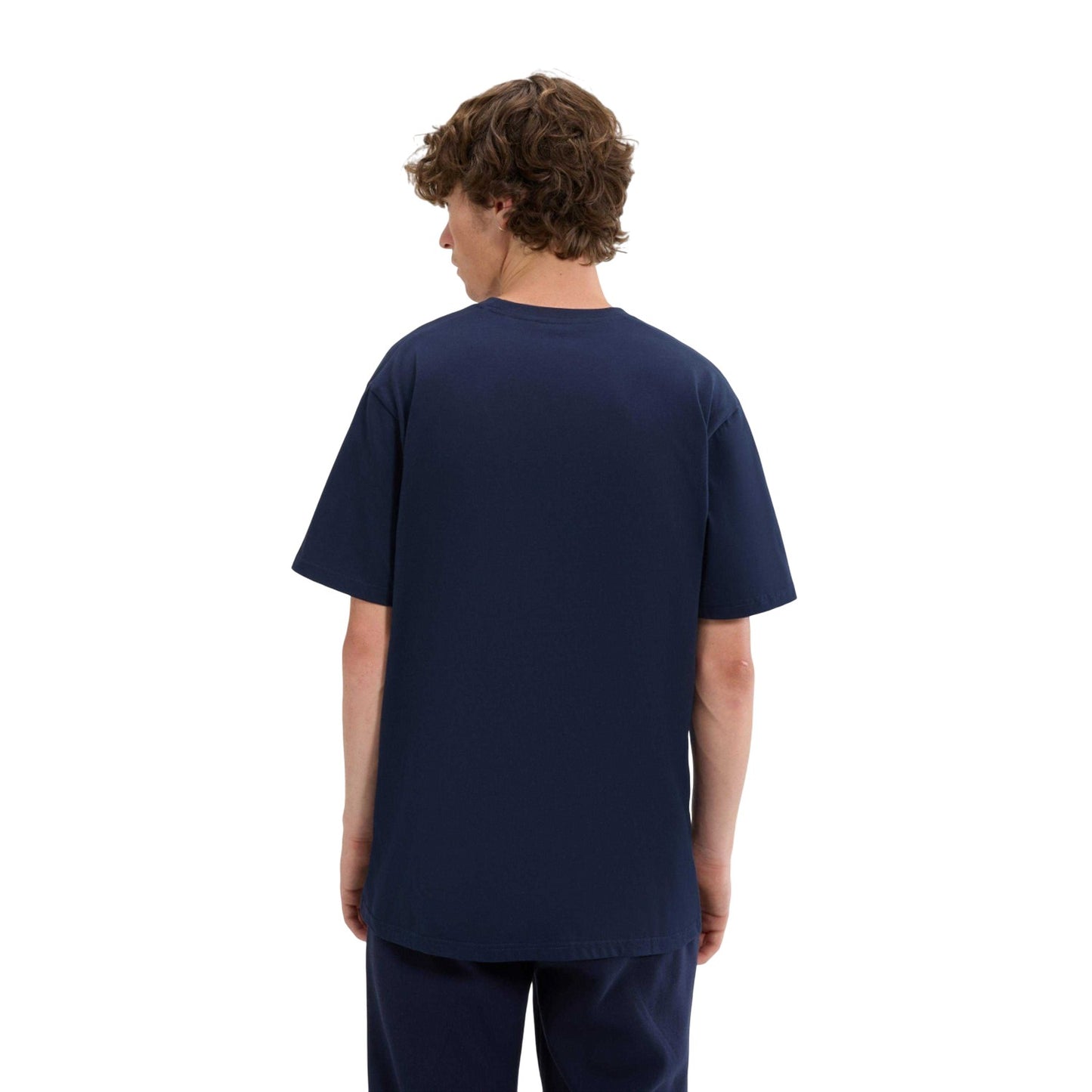 Navy - Back - Ellesse Mens Ollio 2 T-Shirt