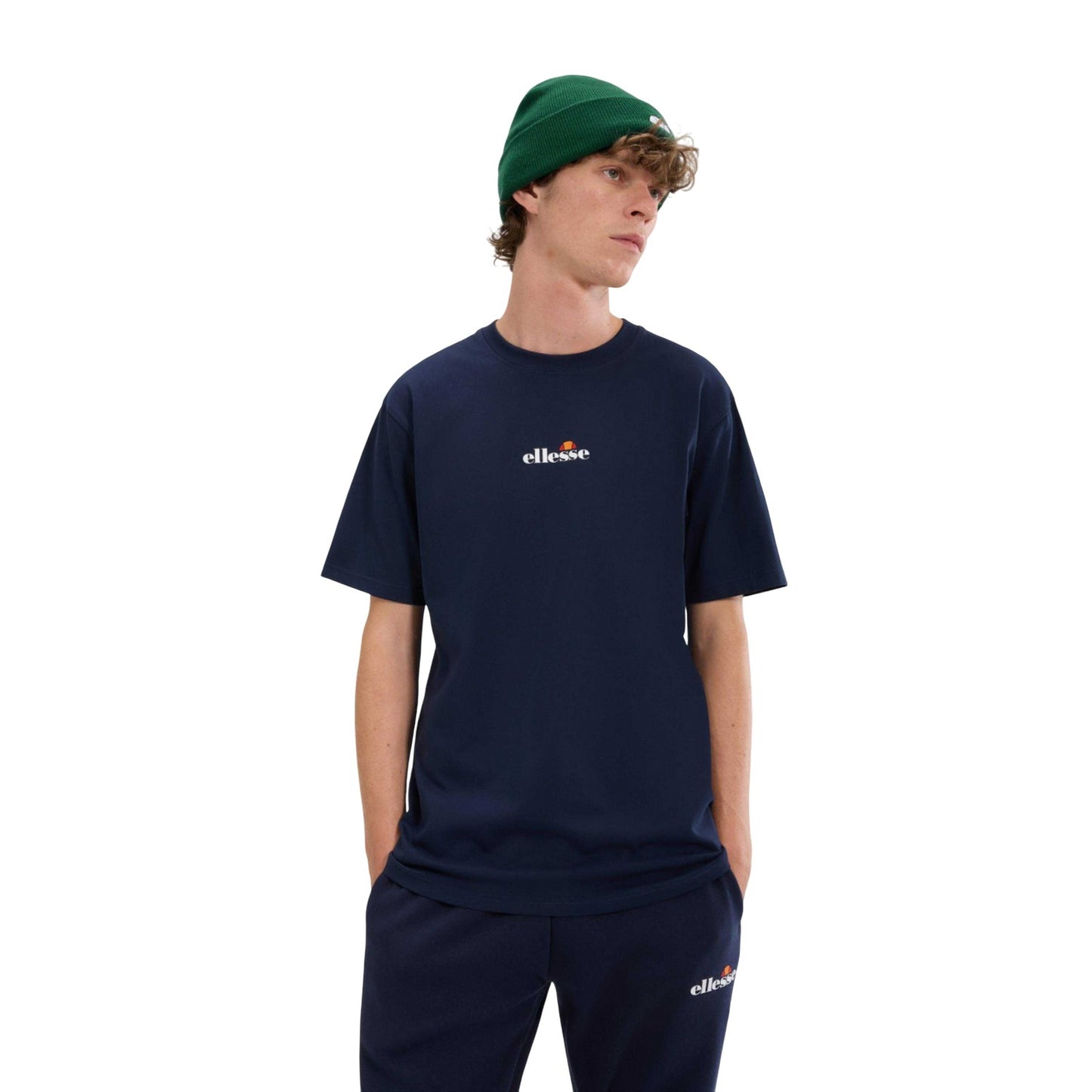 Navy - Side - Ellesse Mens Ollio 2 T-Shirt