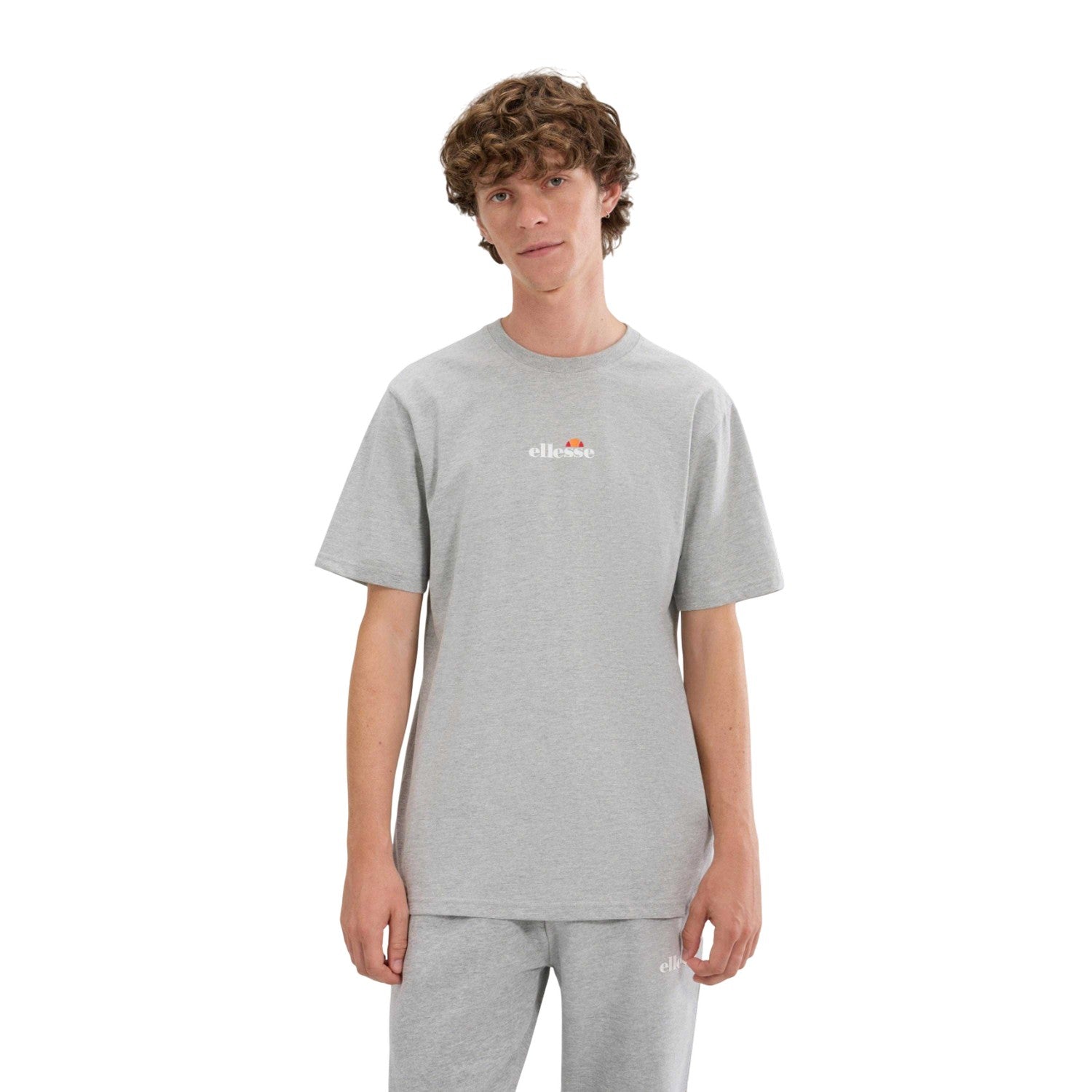 Light Grey Marl - Back - Ellesse Mens Ollio 2 T-Shirt