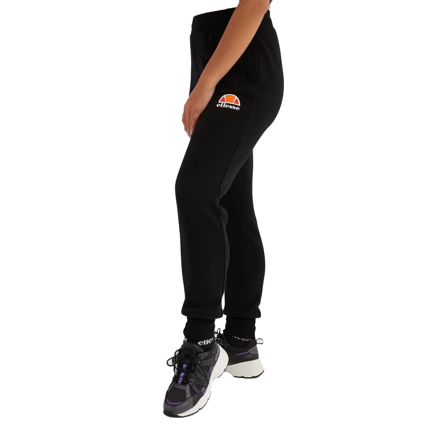 Black - Side - Ellesse Womens-Ladies Queenstown Jogging Bottoms