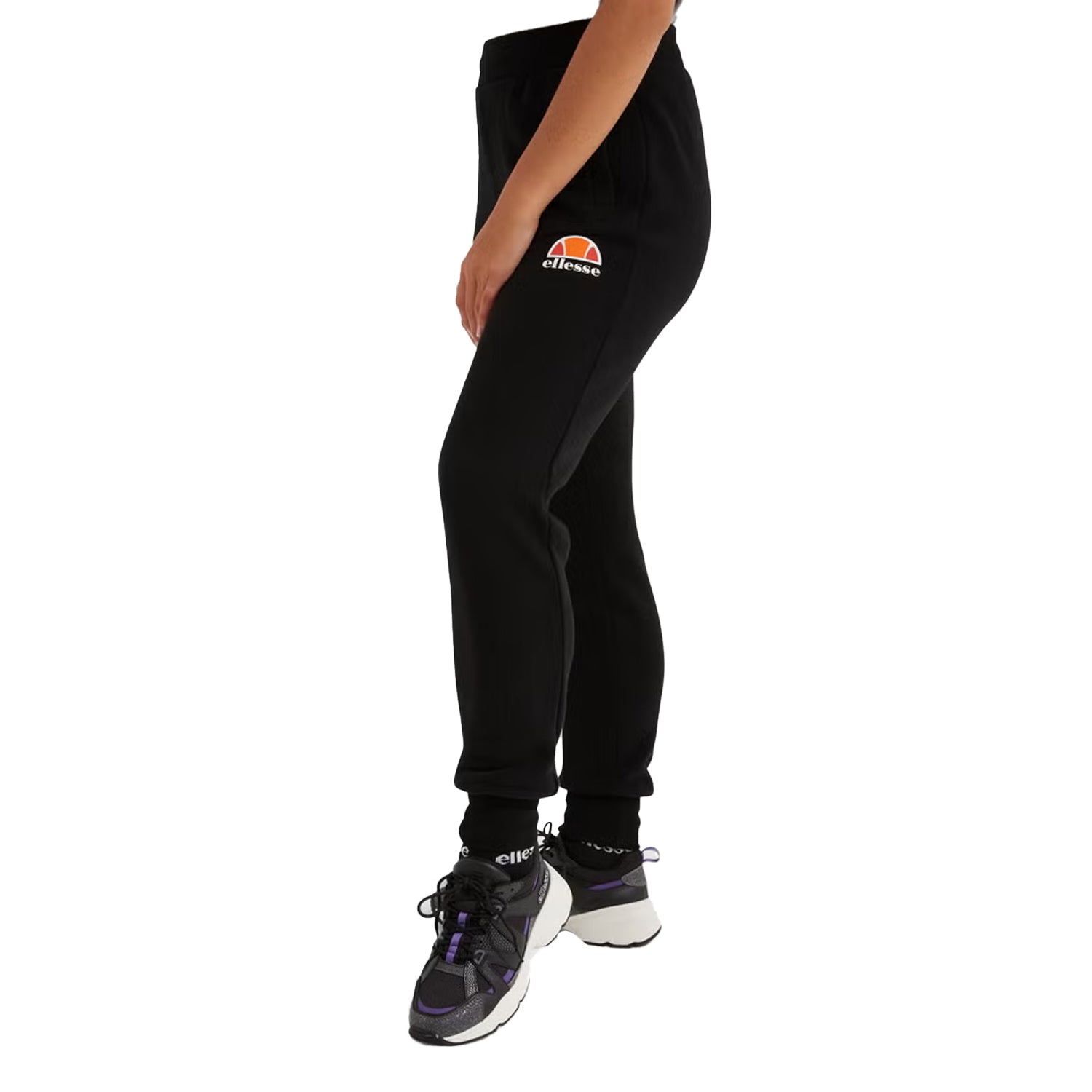 Black - Side - Ellesse Womens-Ladies Queenstown Jogging Bottoms