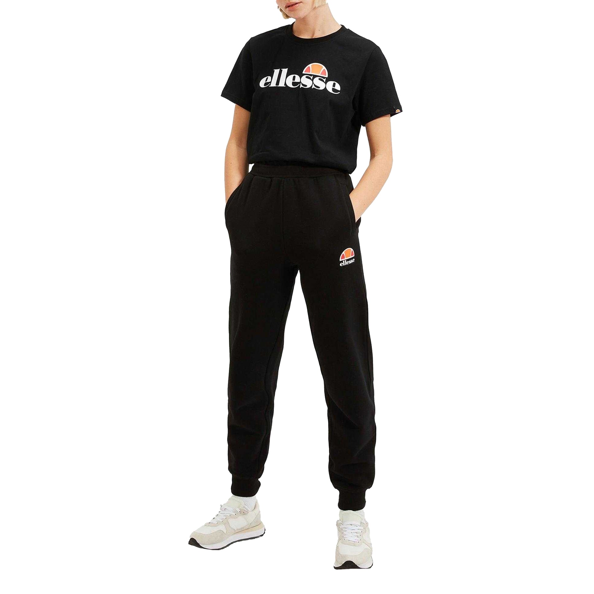 Black - Front - Ellesse Womens-Ladies Queenstown Jogging Bottoms
