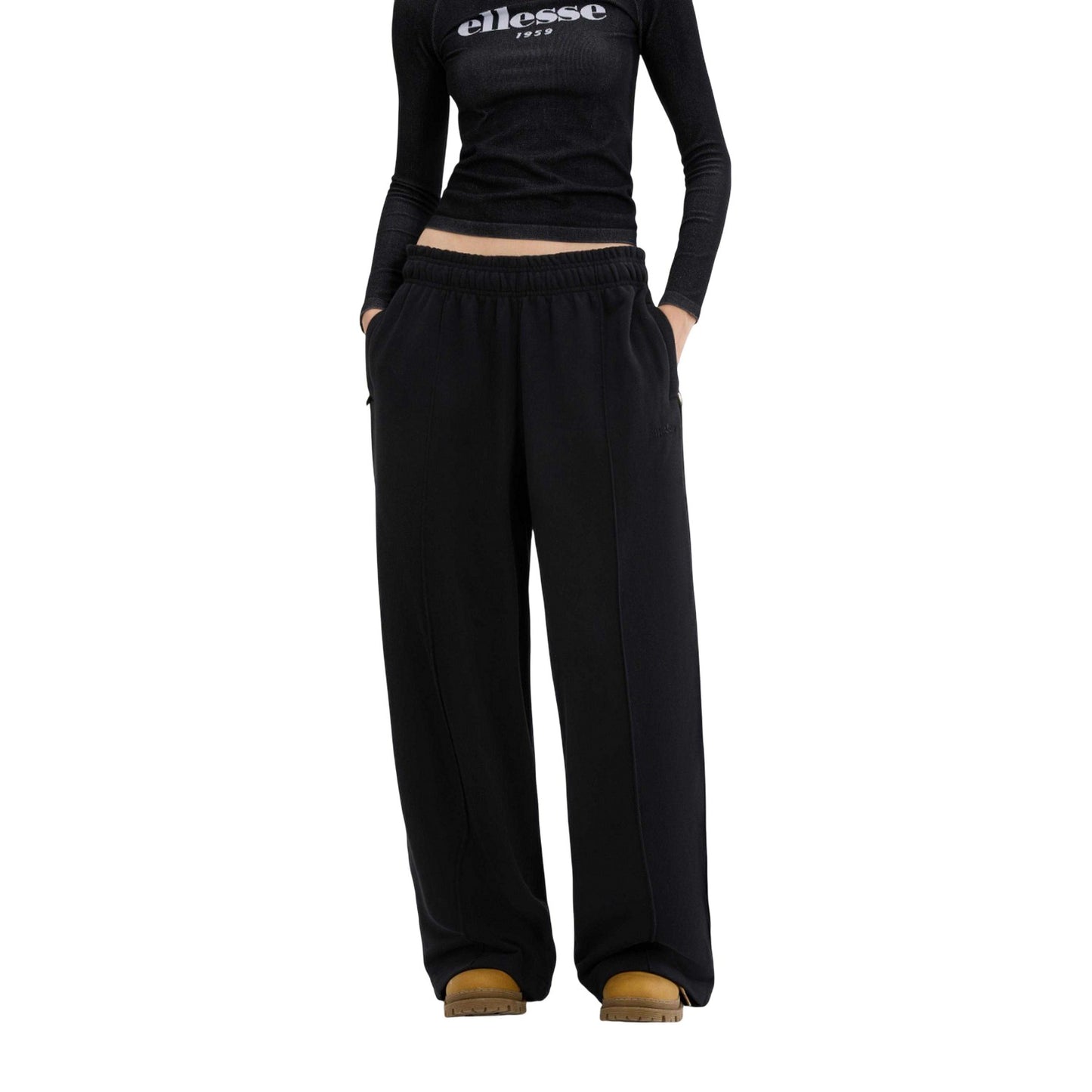 Black - Side - Ellesse Womens-Ladies Casoli Jogging Bottoms