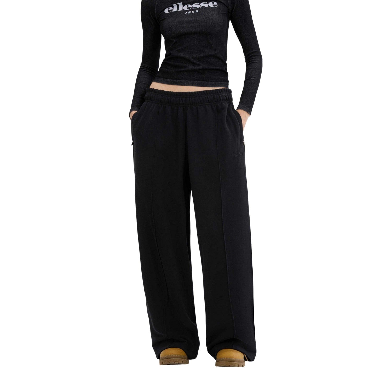 Black - Side - Ellesse Womens-Ladies Casoli Jogging Bottoms