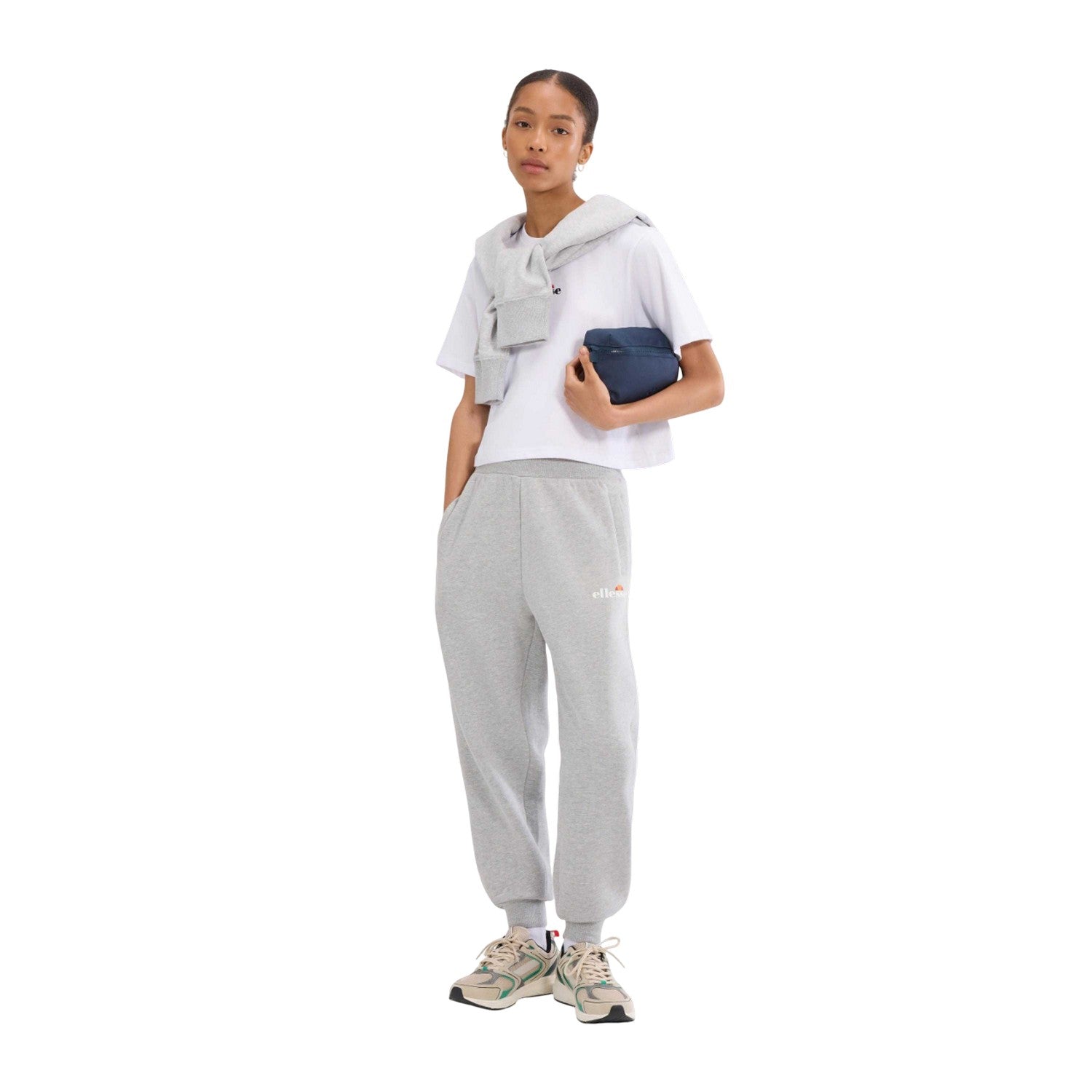 Light Grey - Pack Shot - Ellesse Womens-Ladies Majana 2 Jogging Bottoms