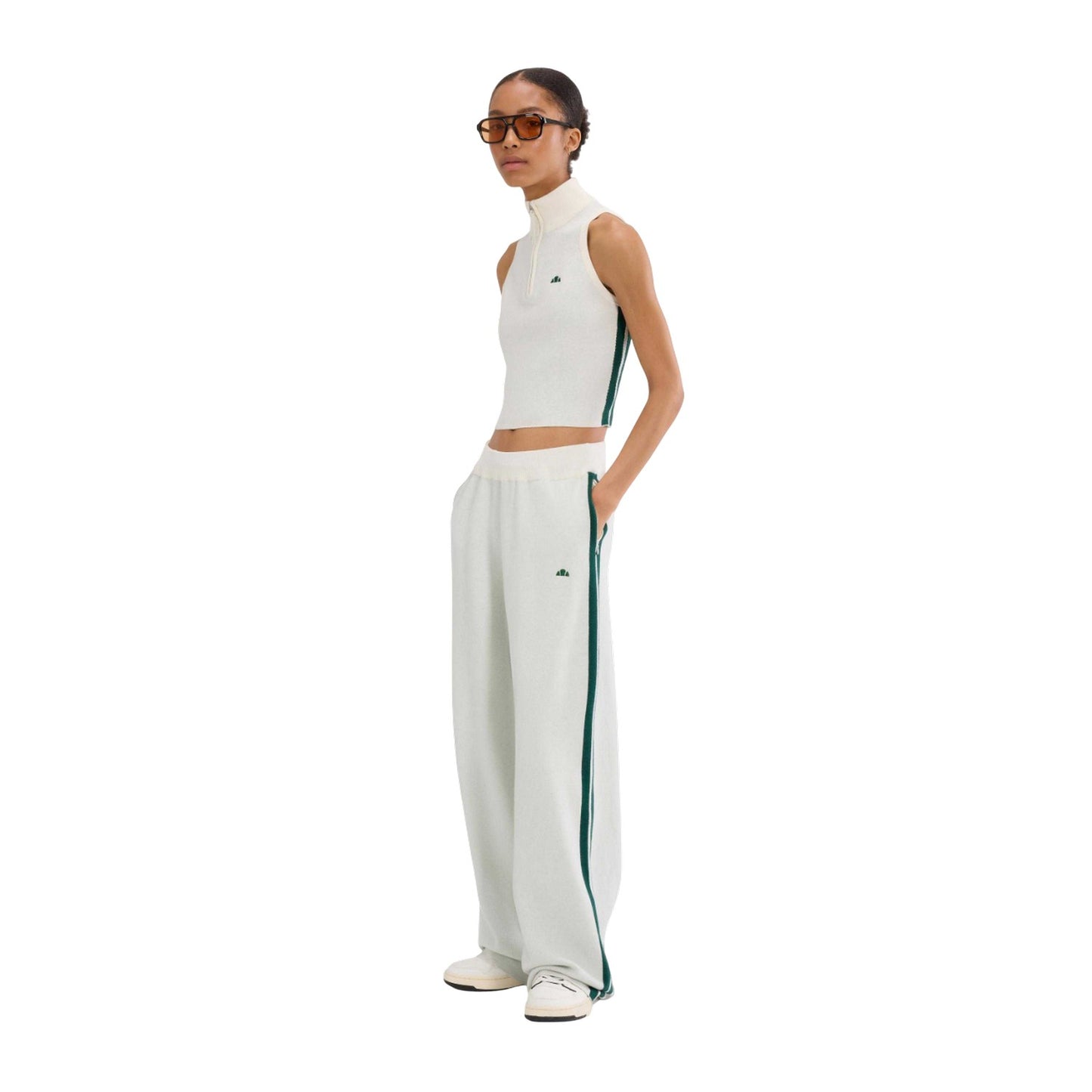 Off White - Pack Shot - Ellesse Womens-Ladies Niantellos Knitted Trousers