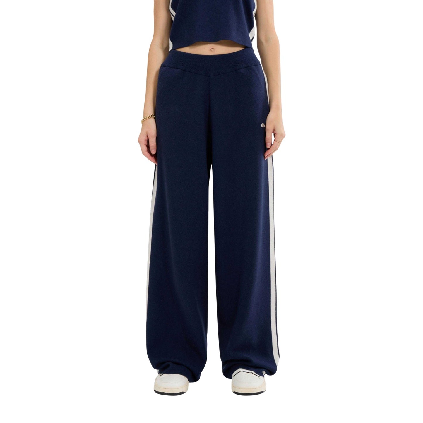 Navy - Side - Ellesse Womens-Ladies Niantellos Knitted Trousers
