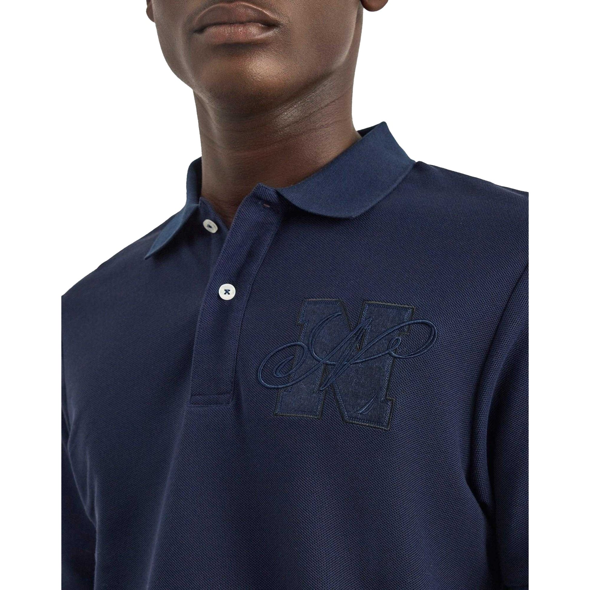 Dark Navy - Side - Nautica Mens Tandra Polo Shirt