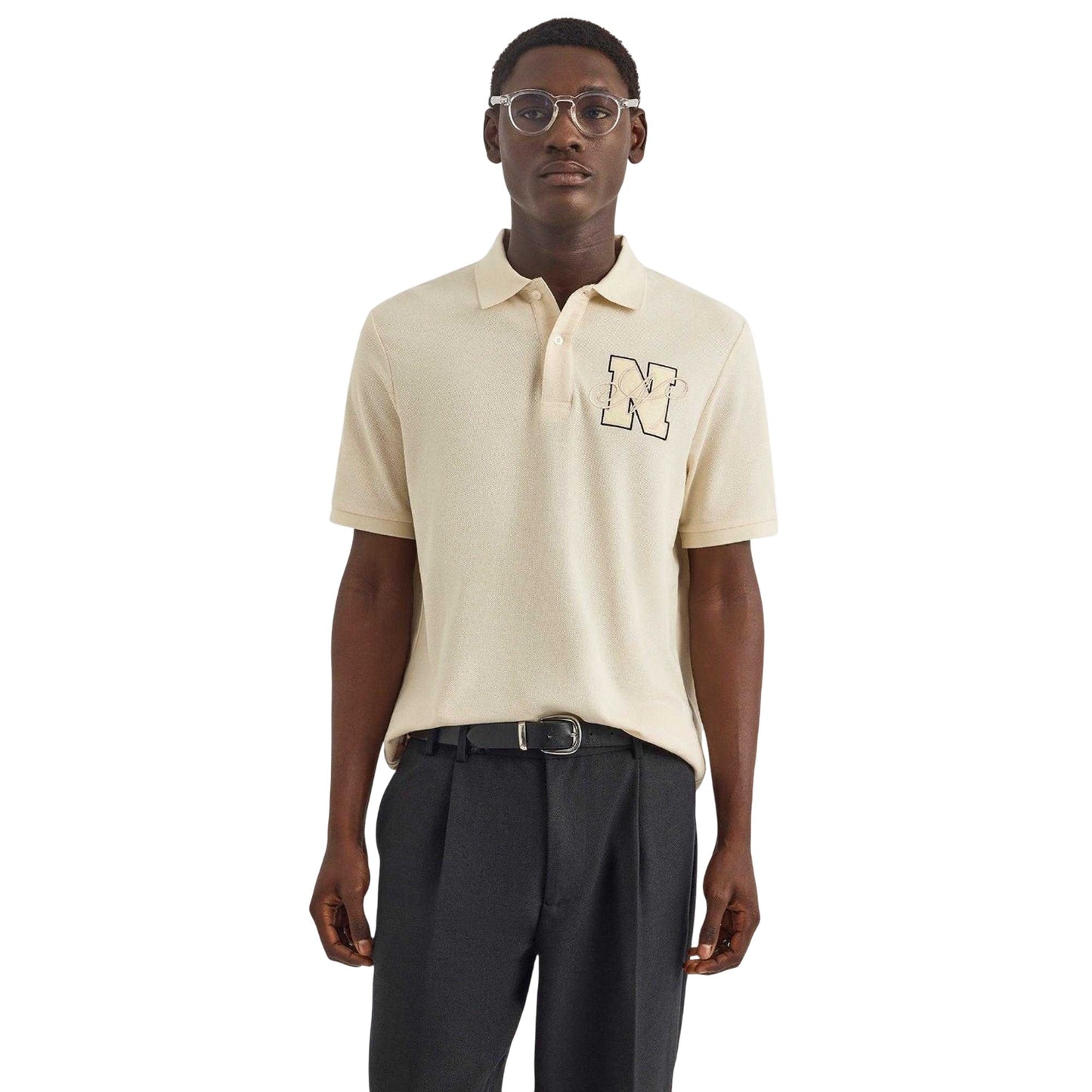 Ivory - Front - Nautica Mens Tandra Polo Shirt