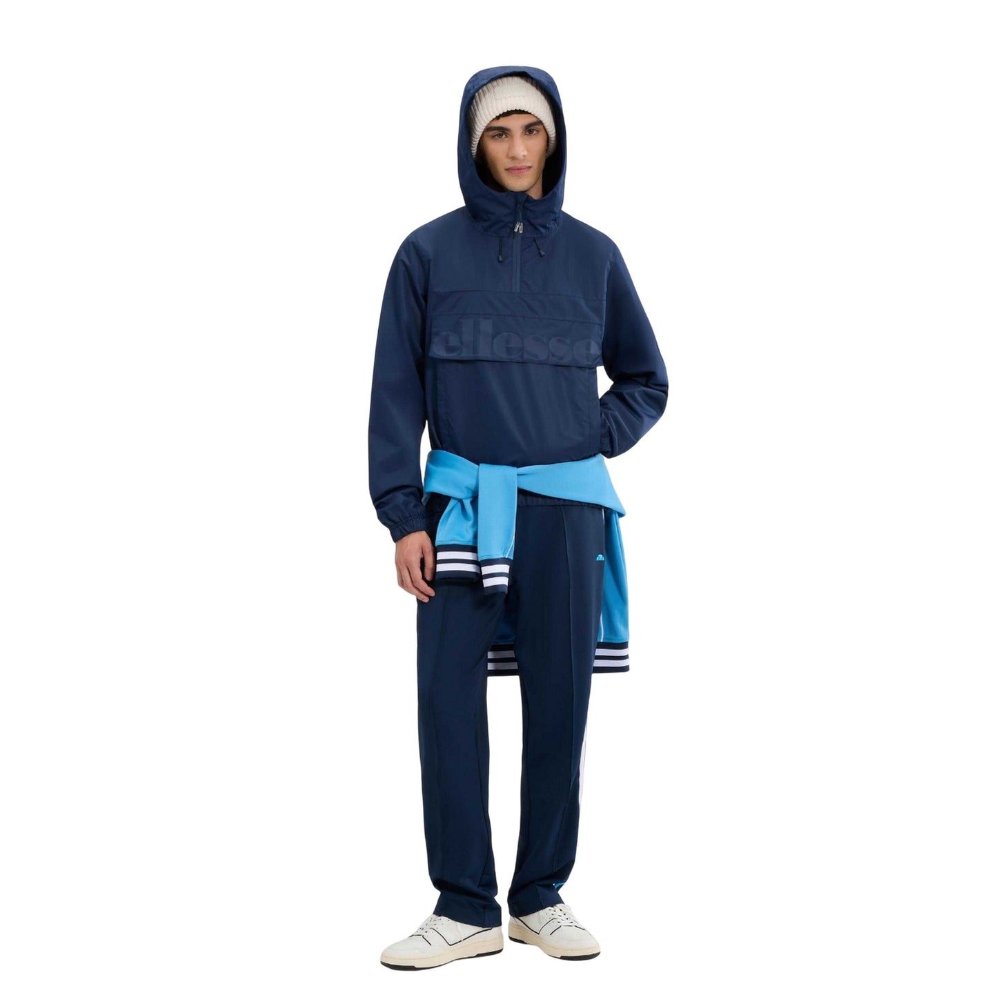 Navy - Pack Shot - Ellesse Mens Mont Overhead All Terrain Hooded Jacket