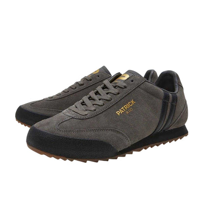Charcoal-Black - Front - Patrick Mens Rio Suede Trainers