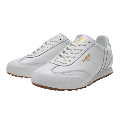 White - Front - Patrick Mens Rio Suede Trainers