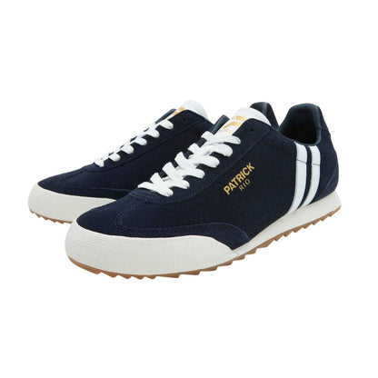 Navy - Front - Patrick Mens Rio Suede Trainers