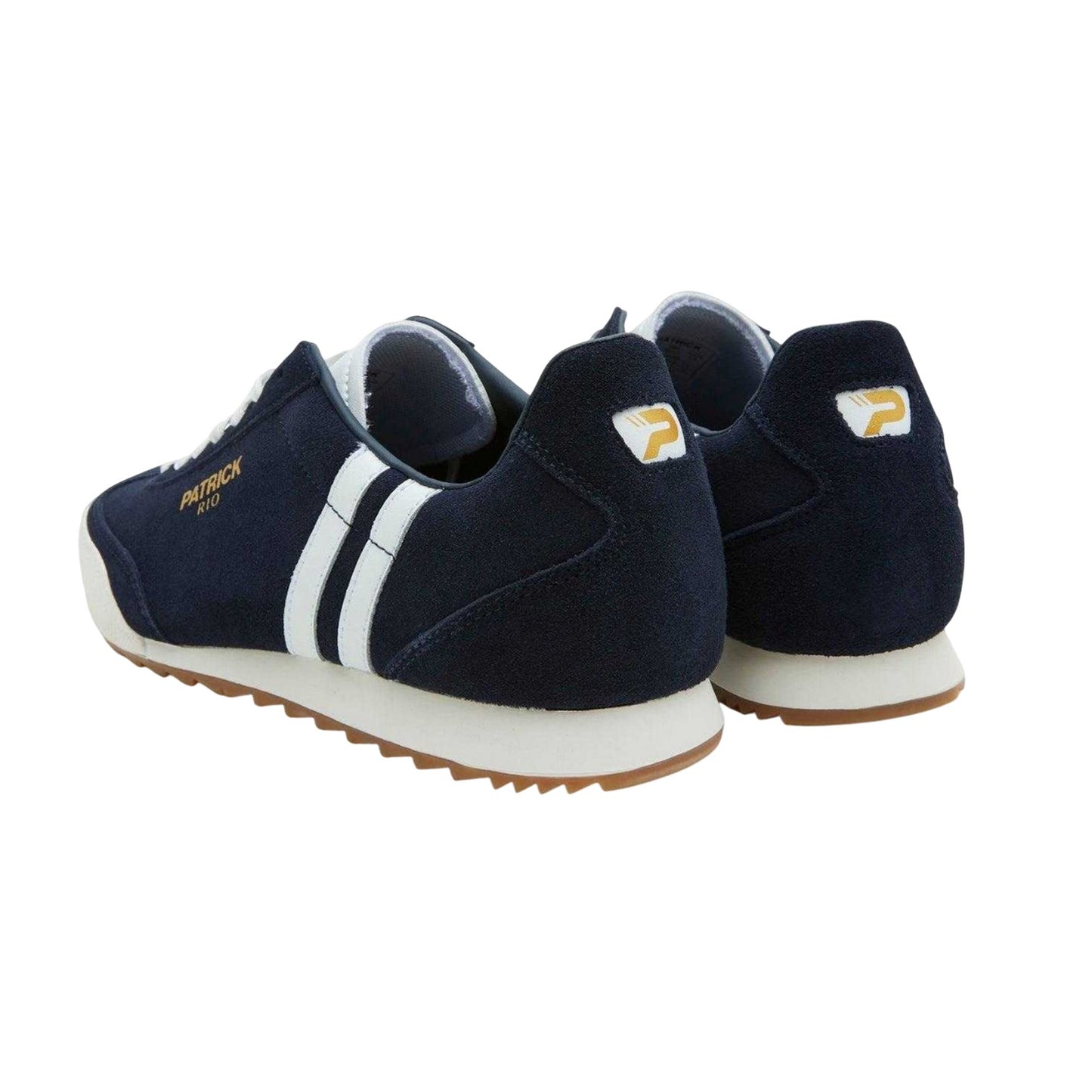 Navy - Back - Patrick Mens Rio Suede Trainers