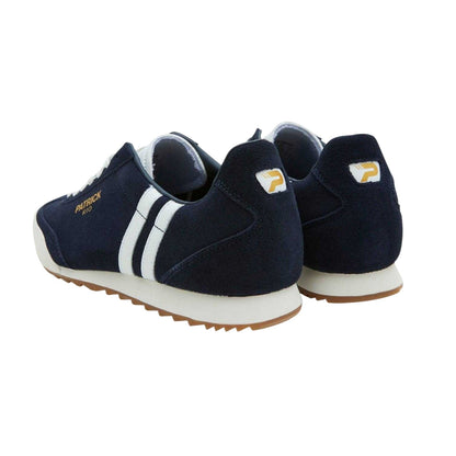 Navy - Back - Patrick Mens Rio Suede Trainers