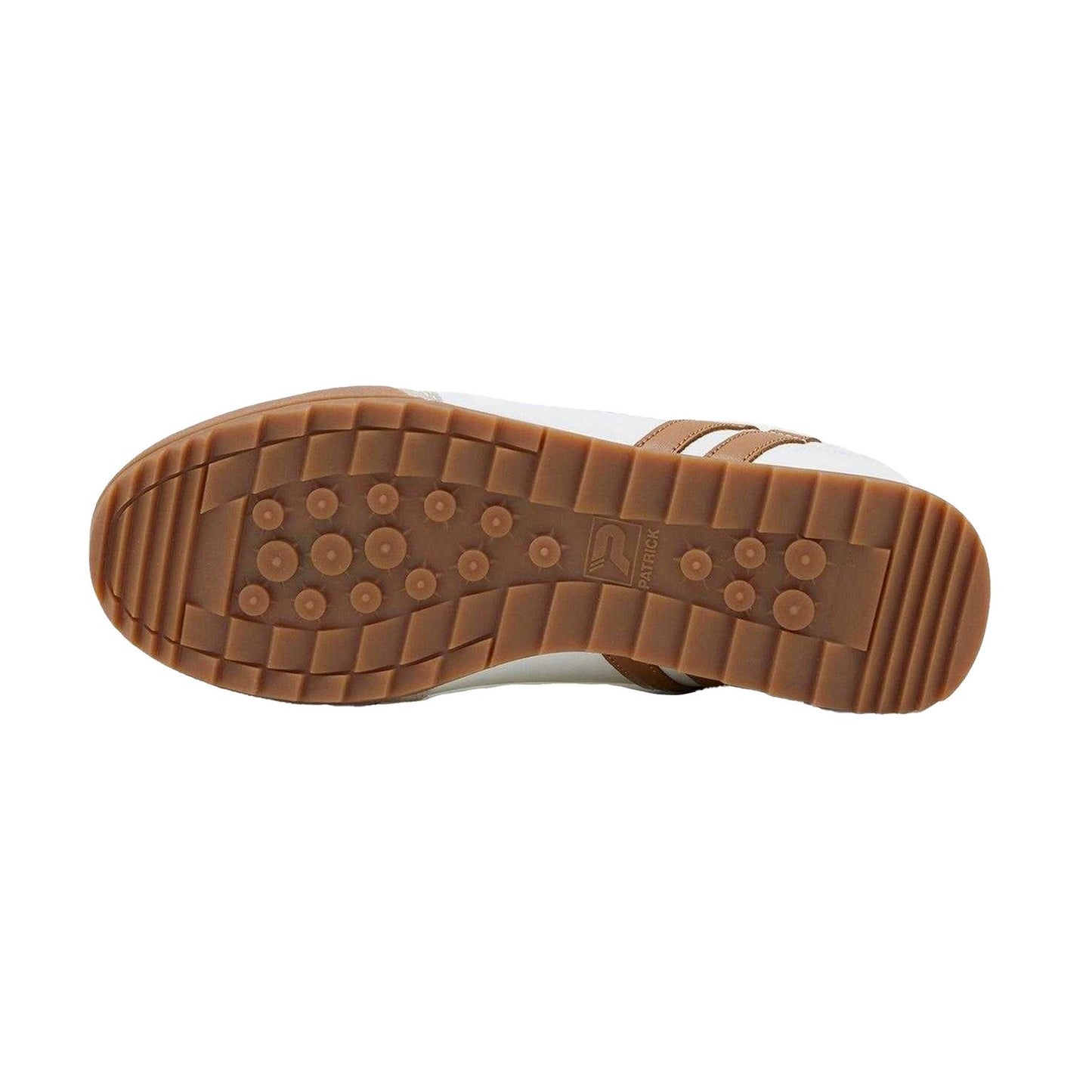 White-Tan - Side - Patrick Mens Bergan Leather Trainers