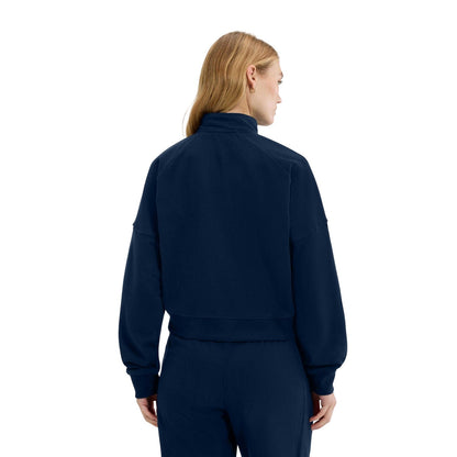 Navy - Back - Ellesse Womens-Ladies Carrera Quarter Zip Sweatshirt