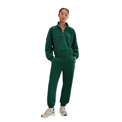 Dark Green - Lifestyle - Ellesse Womens-Ladies Carrera Quarter Zip Sweatshirt