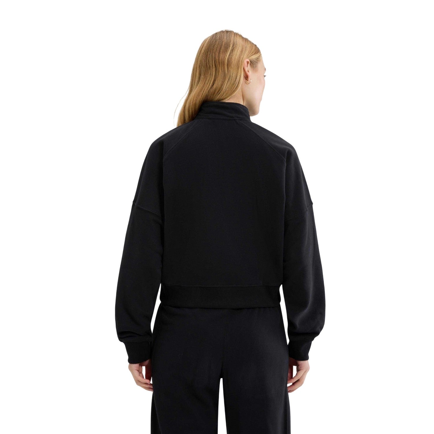 Black - Back - Ellesse Womens-Ladies Carrera Quarter Zip Sweatshirt