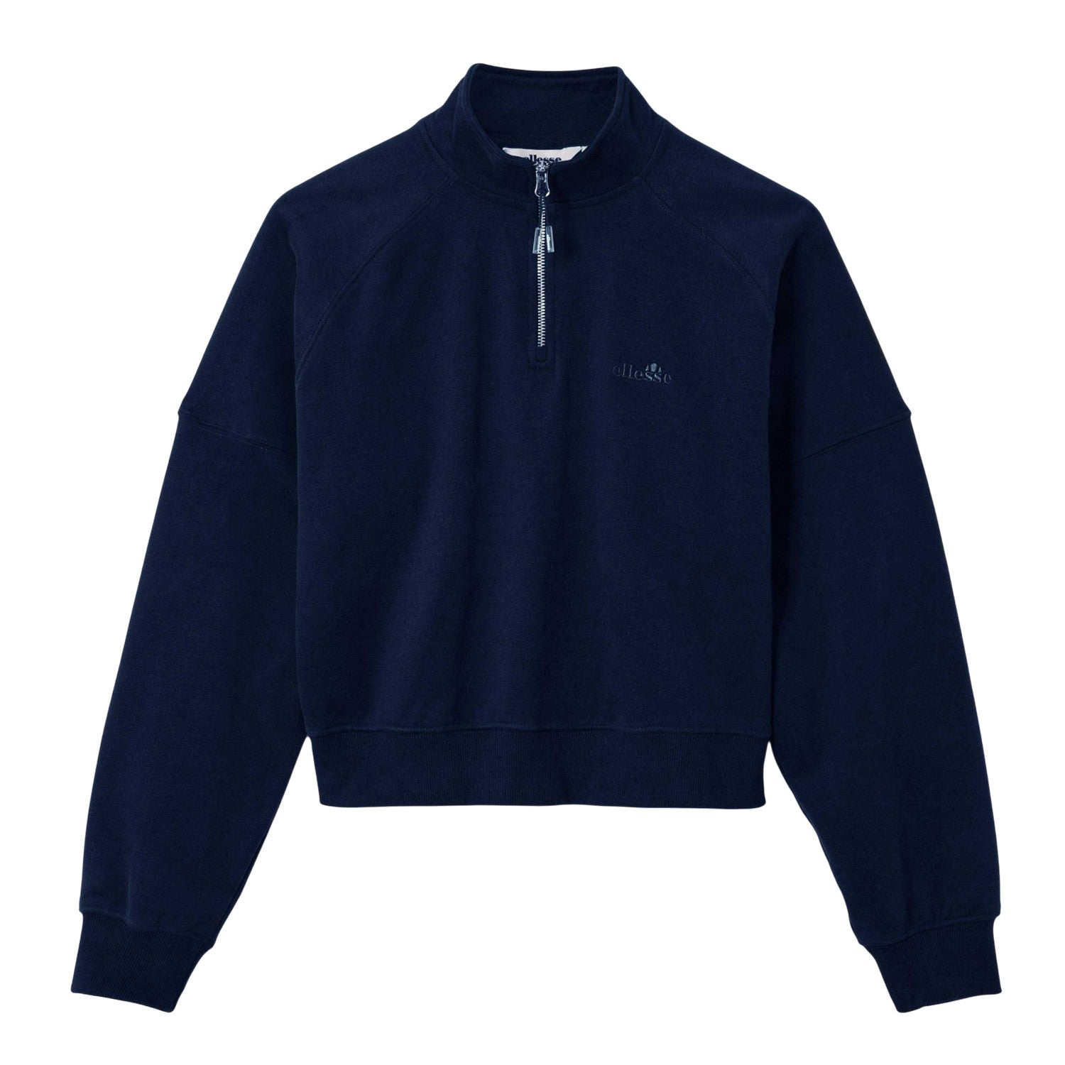 Navy - Front - Ellesse Womens-Ladies Carrera Quarter Zip Sweatshirt