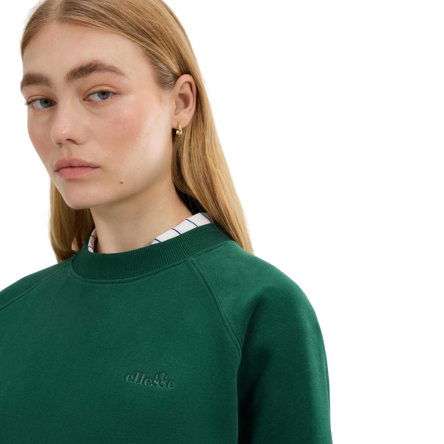 Dark Green - Side - Ellesse Womens-Ladies Chieuti Sweatshirt