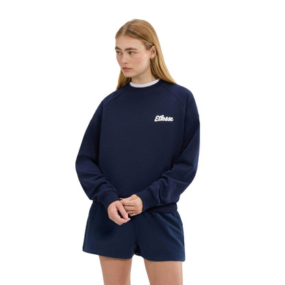 Navy - Front - Ellesse Womens-Ladies Lo Sbuffo Sweatshirt