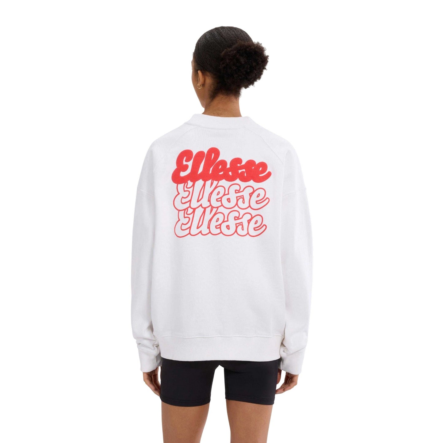 White - Back - Ellesse Womens-Ladies Lo Sbuffo Sweatshirt