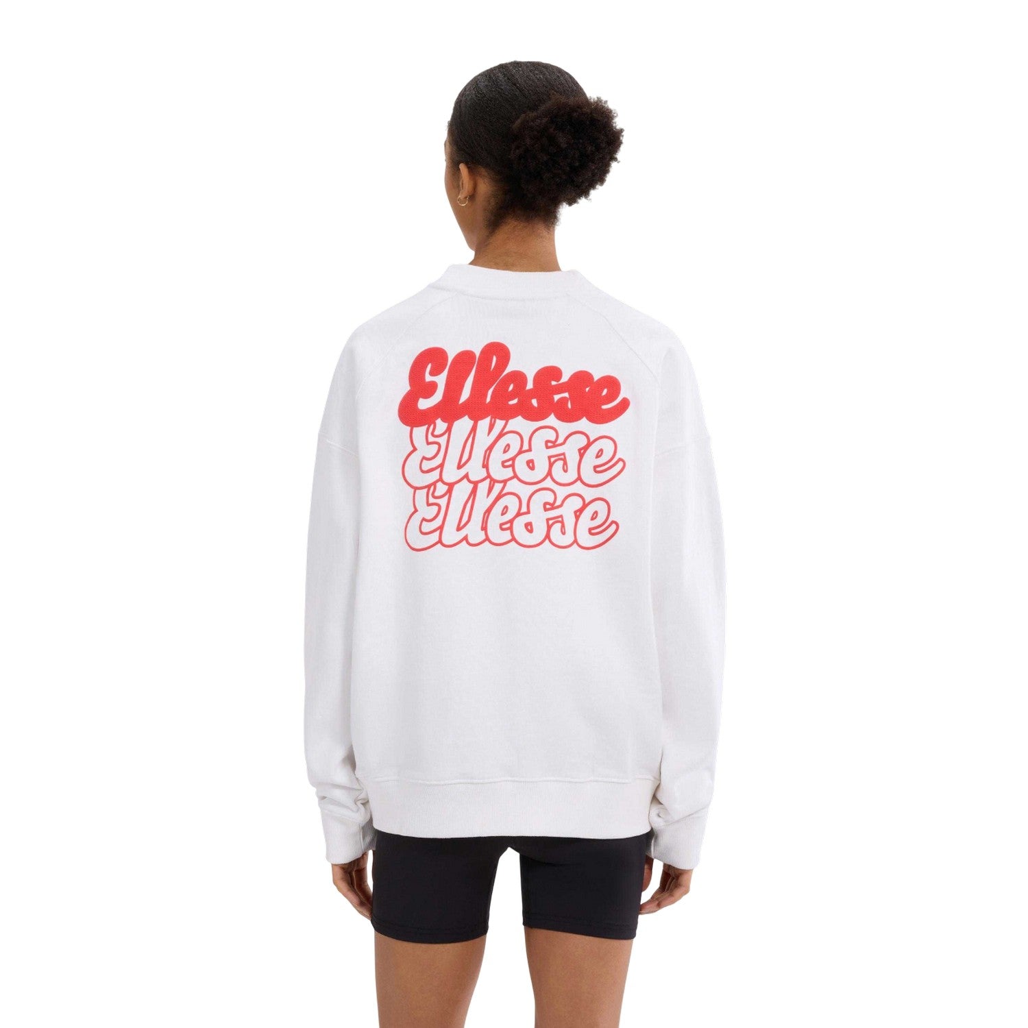 White - Back - Ellesse Womens-Ladies Lo Sbuffo Sweatshirt