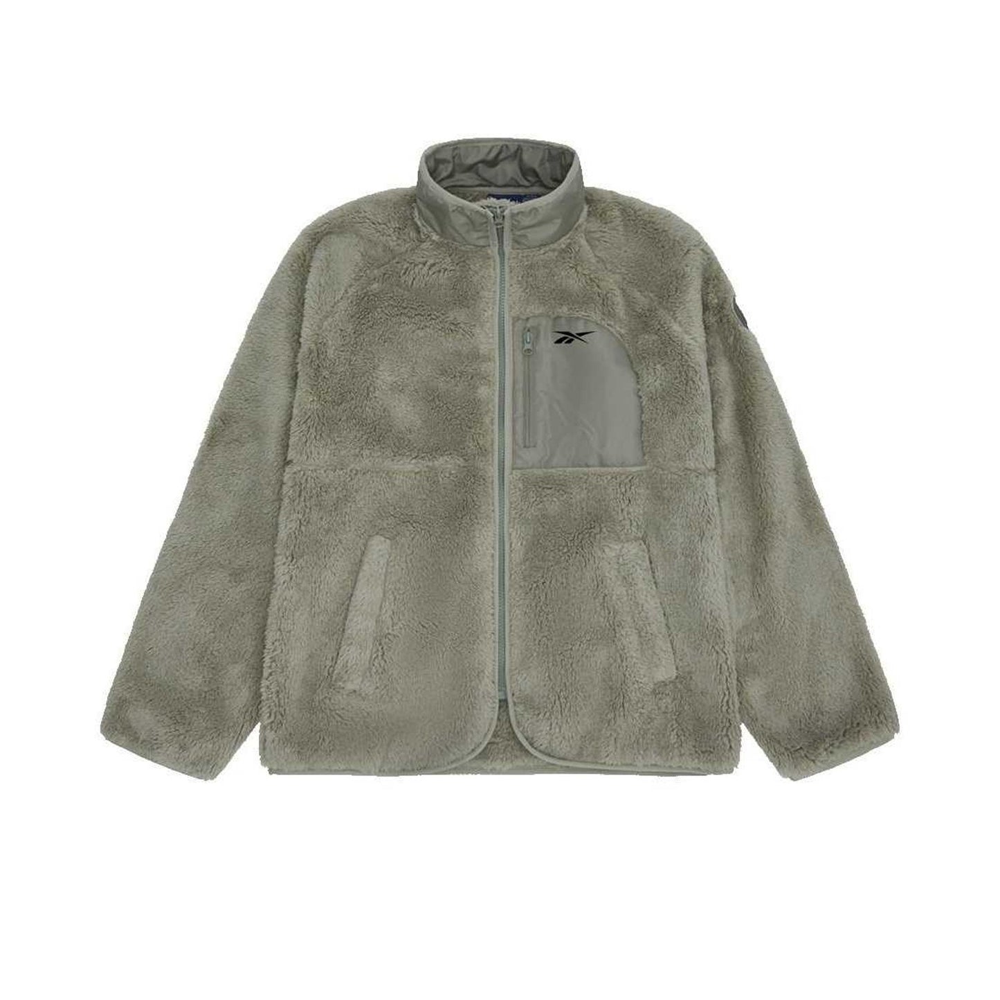 Sage - Front - Reebok Womens-Ladies Double Monkey Fleece Jacket