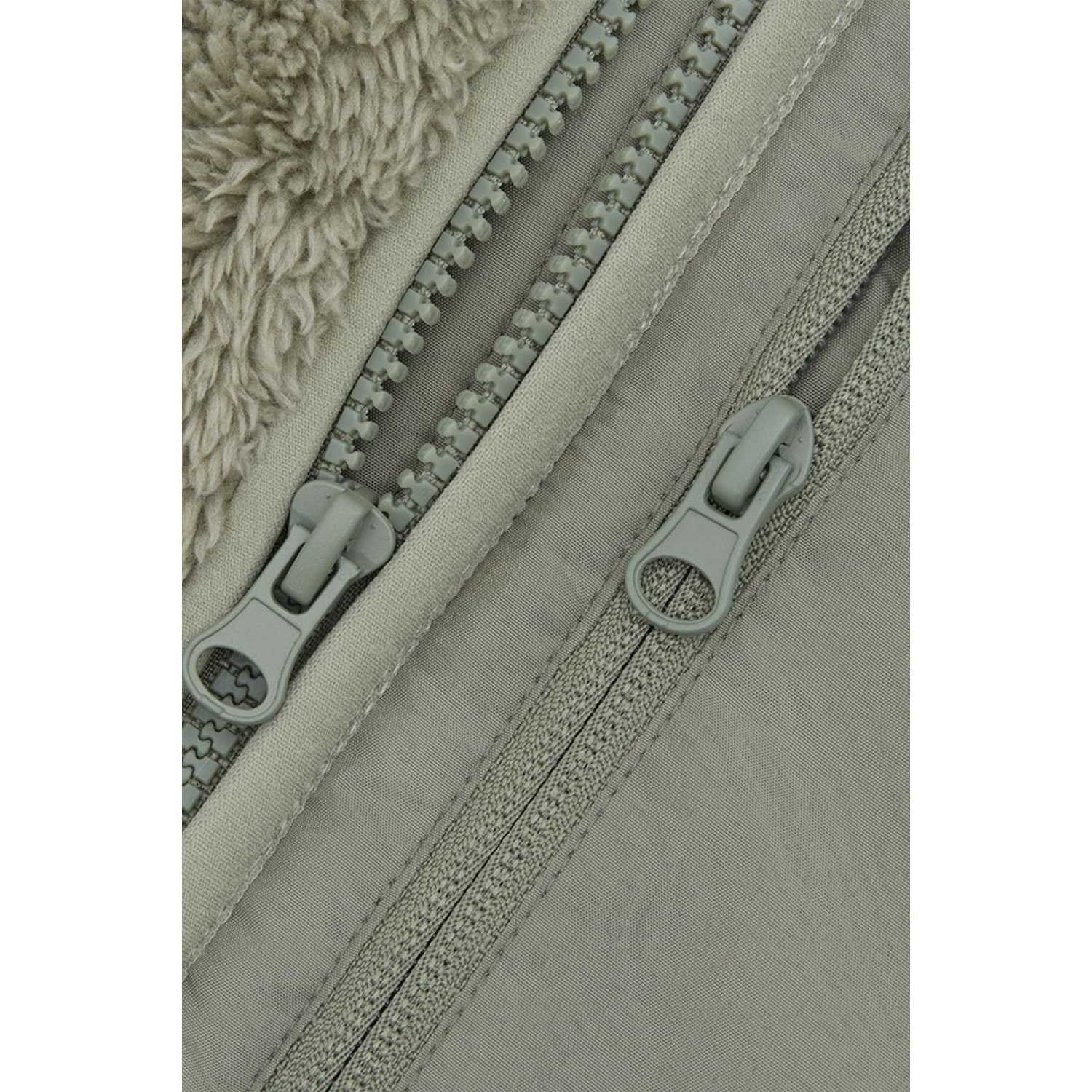 Sage - Side - Reebok Womens-Ladies Double Monkey Fleece Jacket